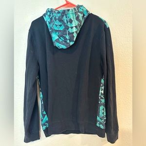 Aztec Navajo southwestern hoodie Large Black Green